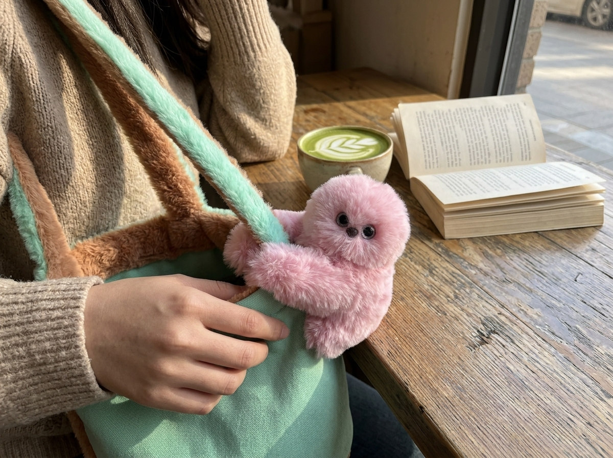 MyPet AI plush companion turning its head to look at you in the real world