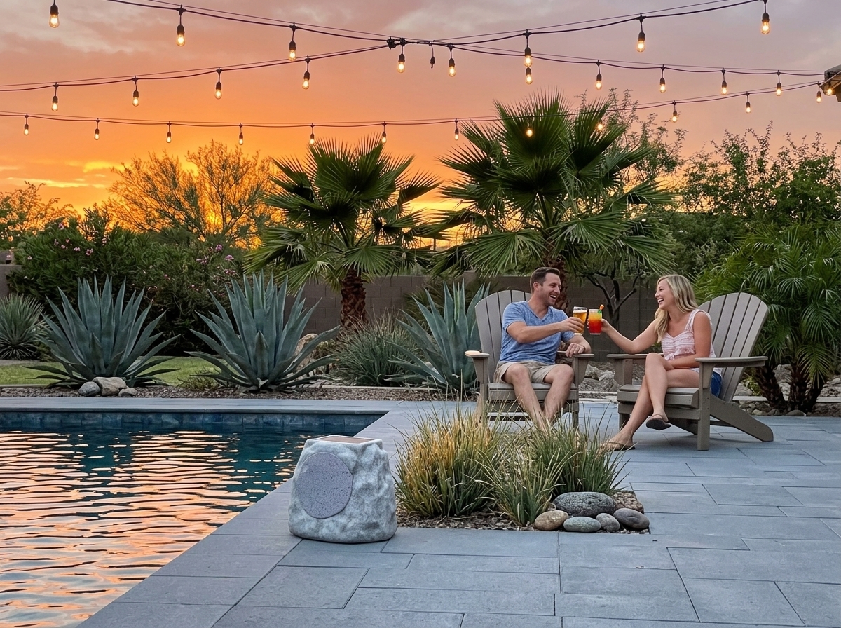 Pool deck or hot tub