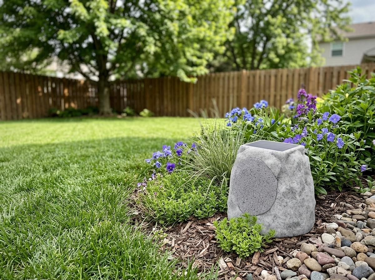 Garden bed or back of the lawn