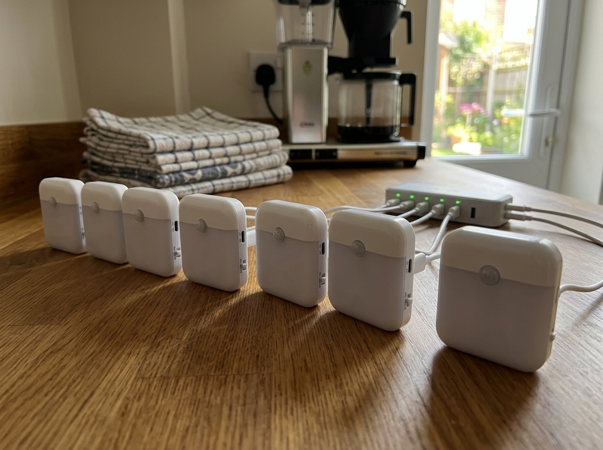 Customer photo of the motion sensor light installed in their home