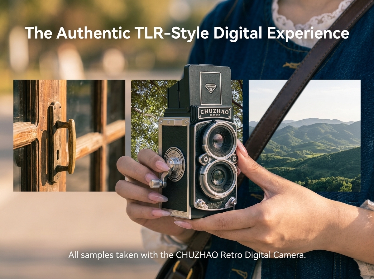 CHUZHAO Retro Digital Camera held in hand