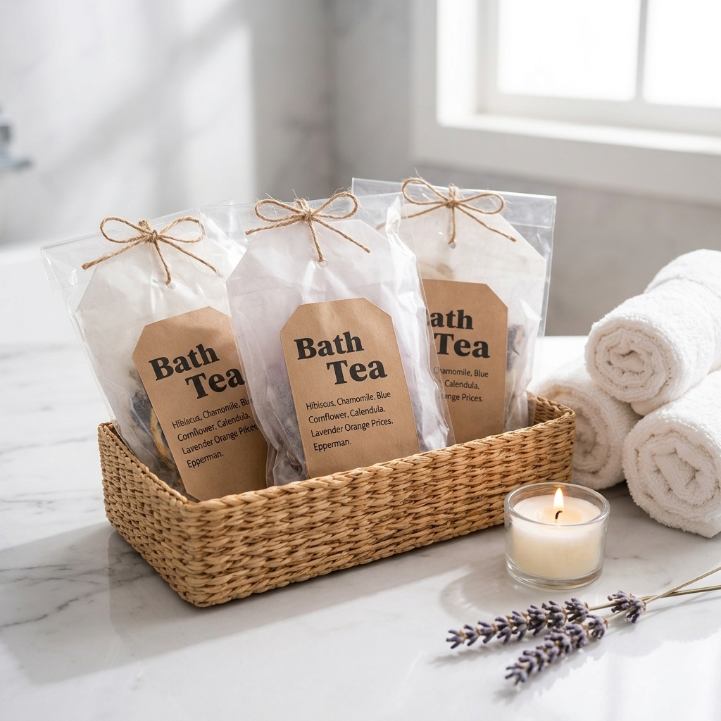 Bath tea set gift presentation