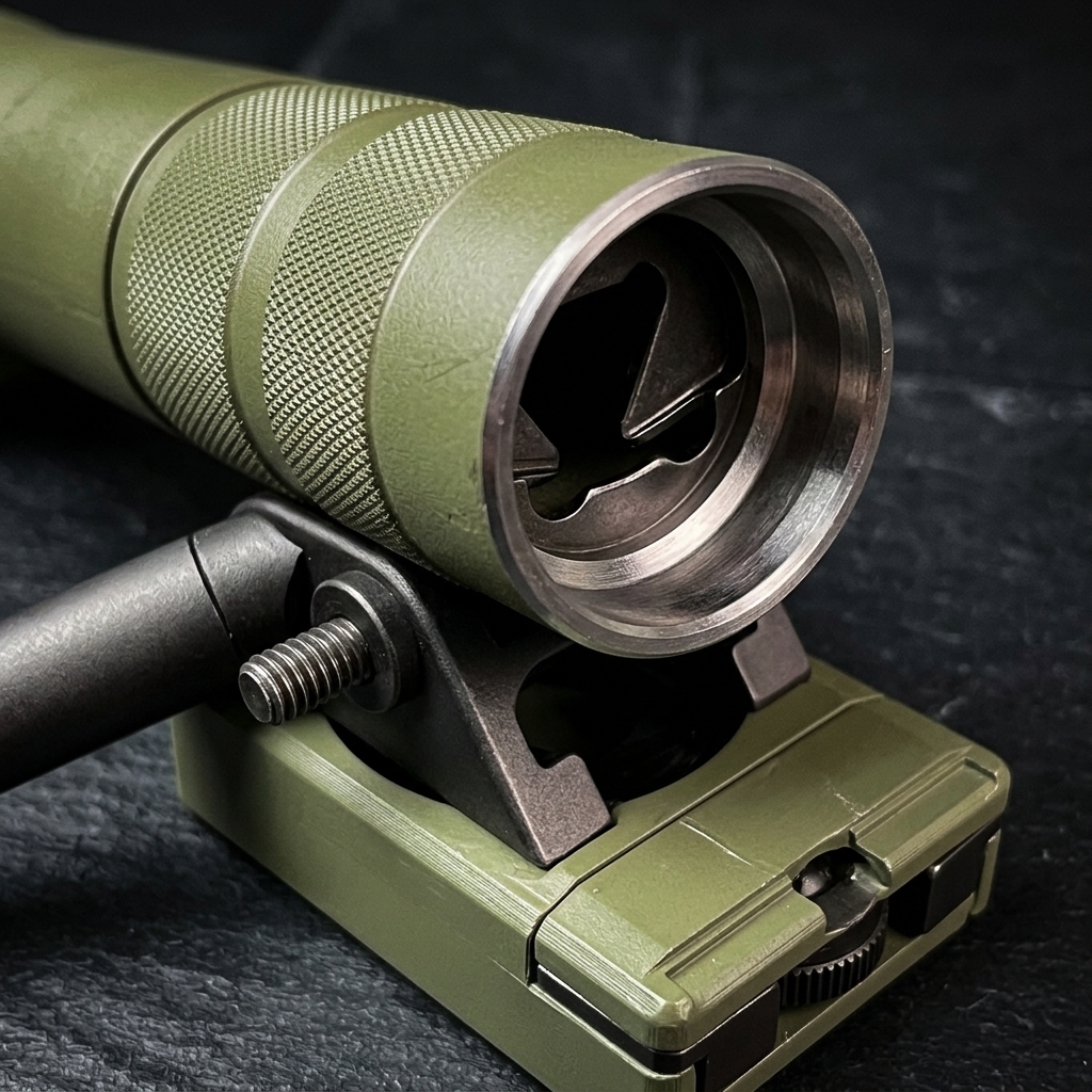 Close-up of Beer Bottle Mortar Opener showing premium metal finish and construction
