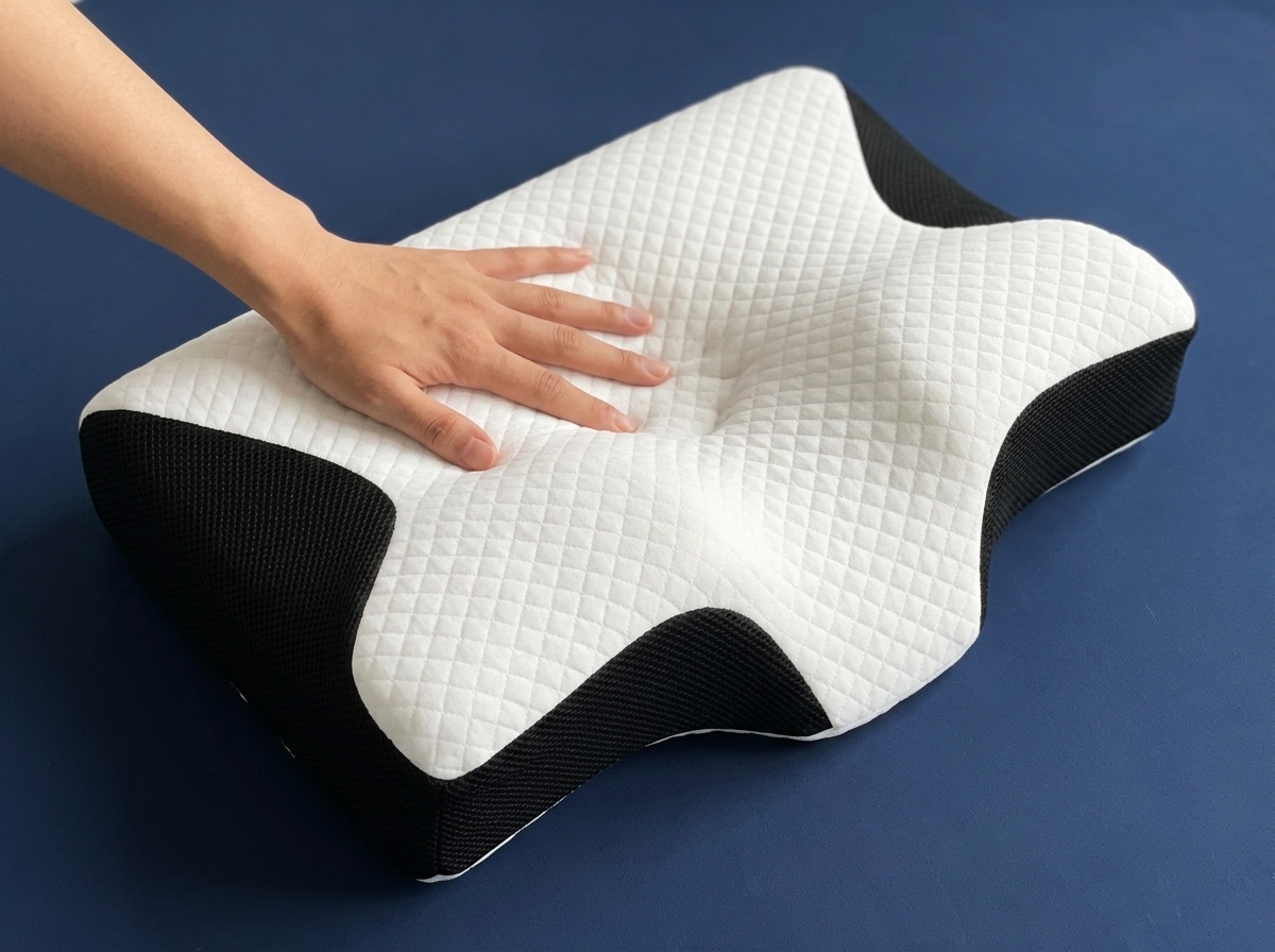 Butterfly Pillow showing 6 ergonomic zones