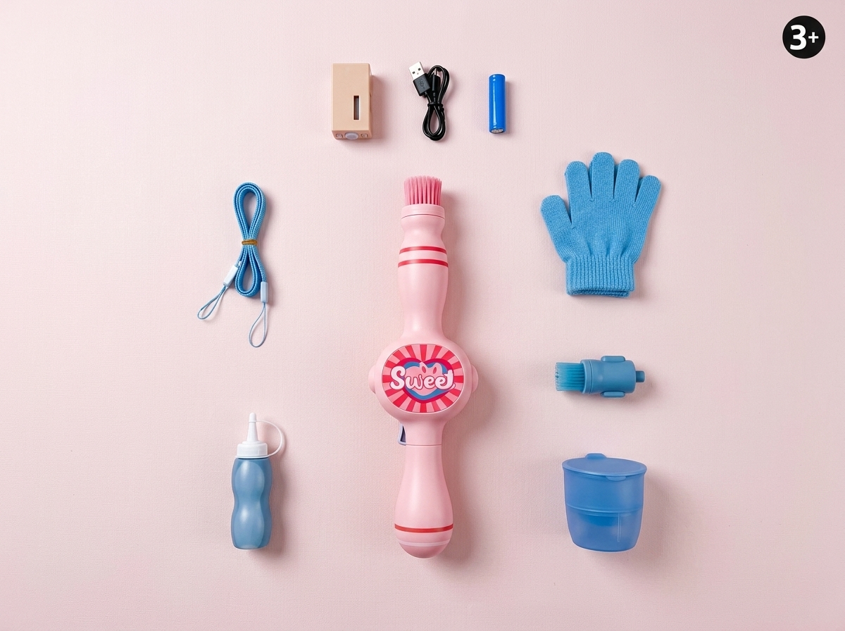Magic Bubble Machine Gun complete kit contents