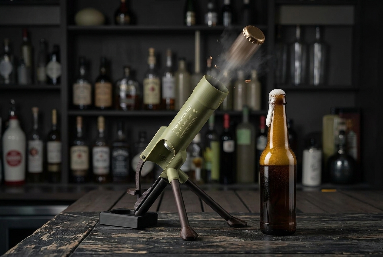 Beer Bottle Cap Launcher in tactical setting