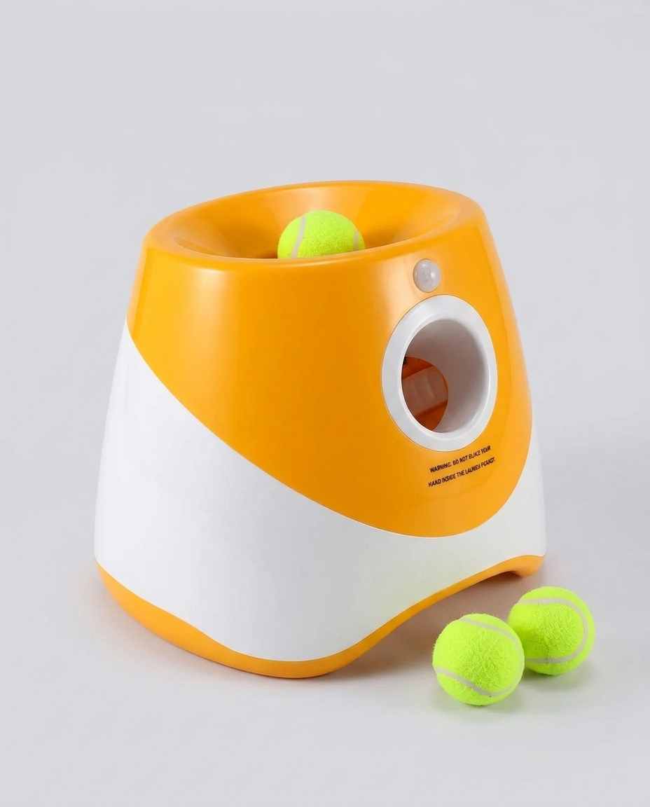 Dog Ball Launcher with tennis balls