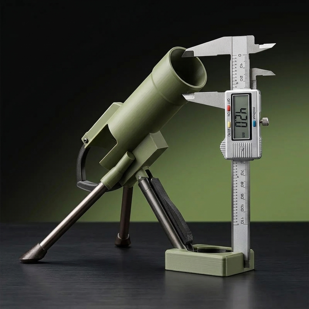 Heavy metal mortar tube construction