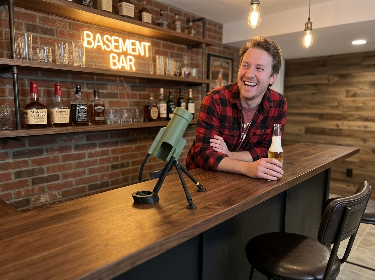 Mortar opener on home bar
