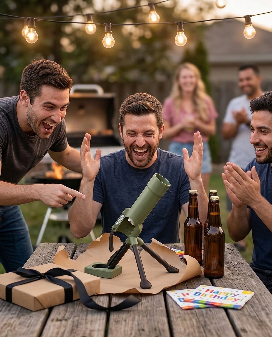Mortar opener as gift being opened