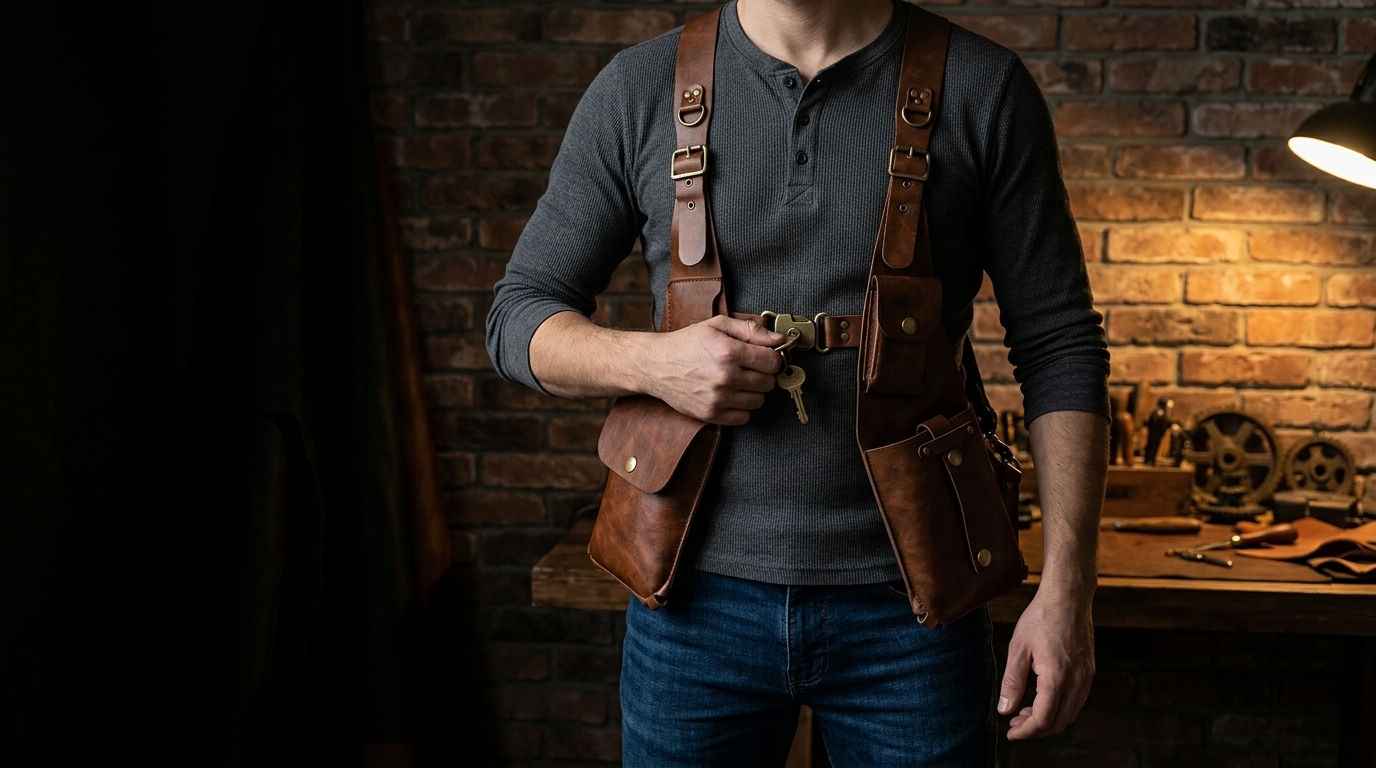 Venator anti-theft harness with lockable buckle