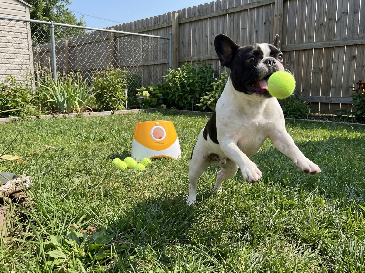 Border Collie sitting calmly after a fetch session