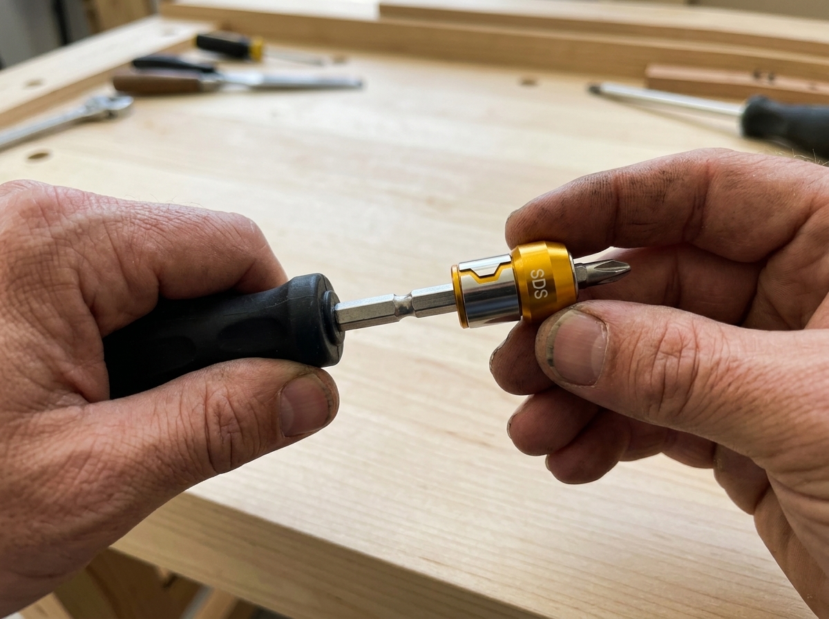 MagnetoBuilt ring sliding onto a 1/4-inch hex Phillips bit