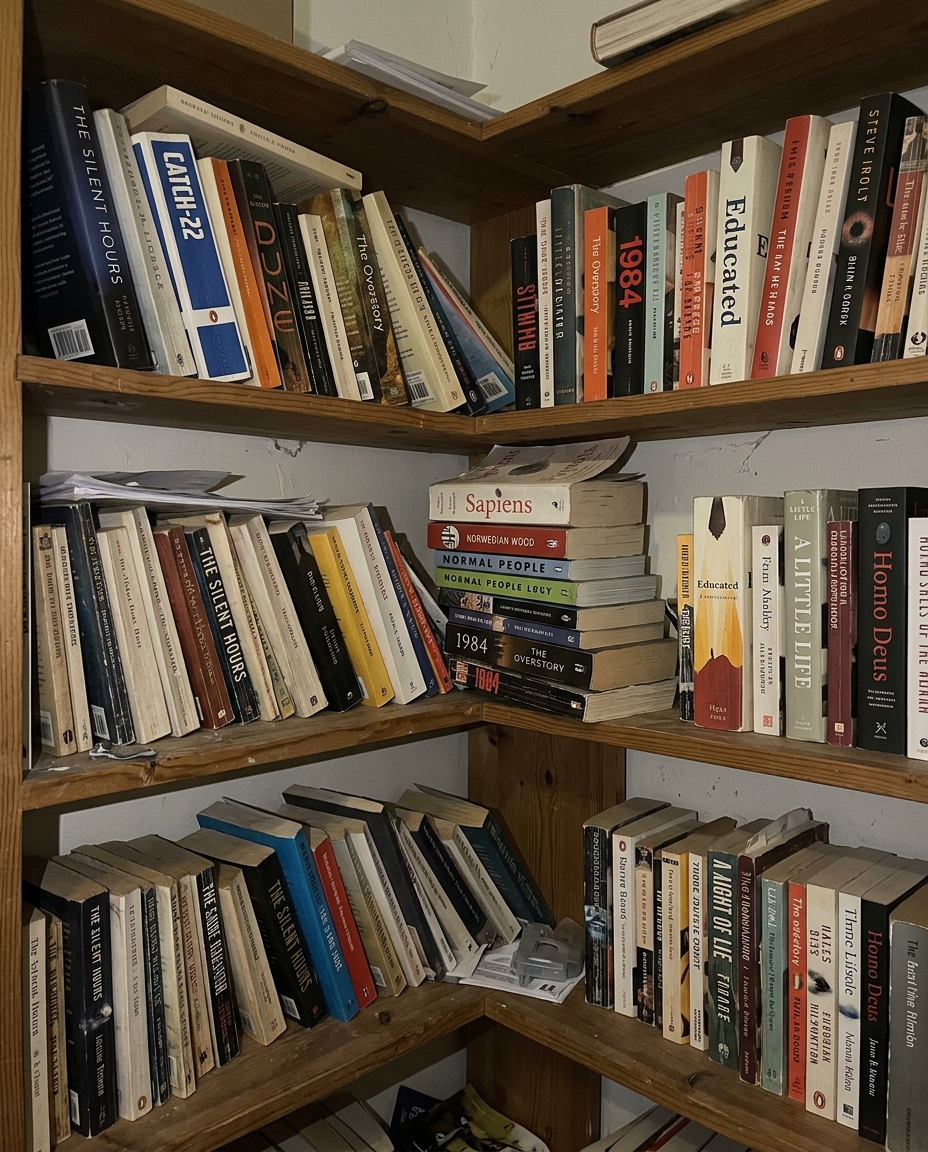 Bookshelf before the lamp arrived