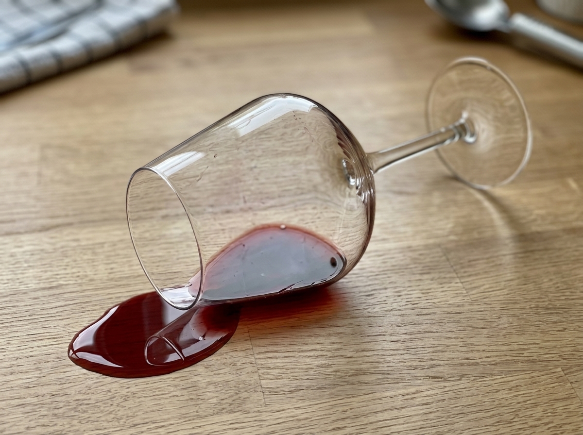 Tritan resin pellets next to a finished molded wine glass showing material origin