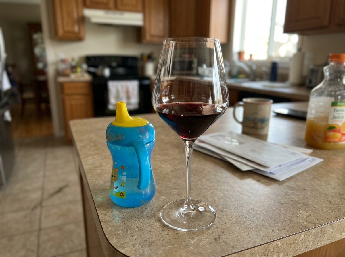 Customer photo of wine glasses in use