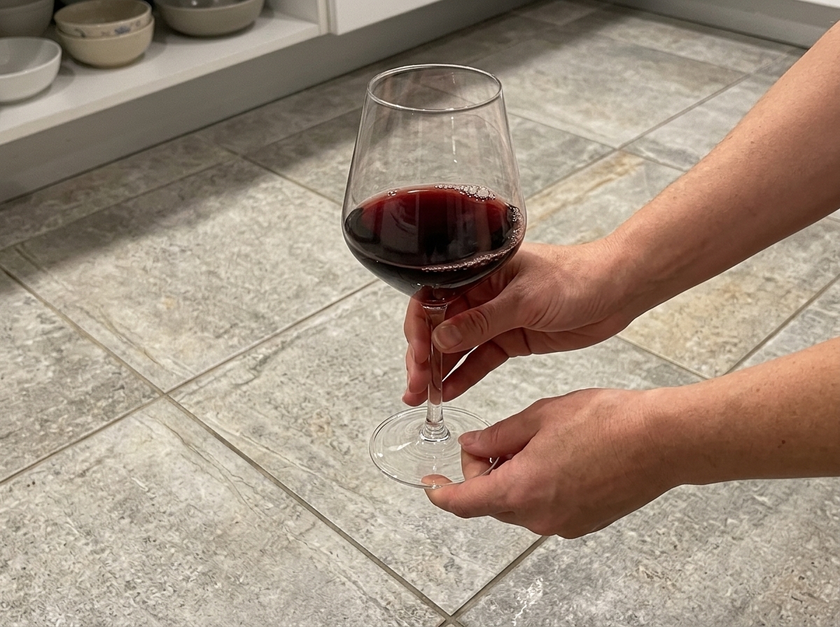 Customer photo of wine glasses in use