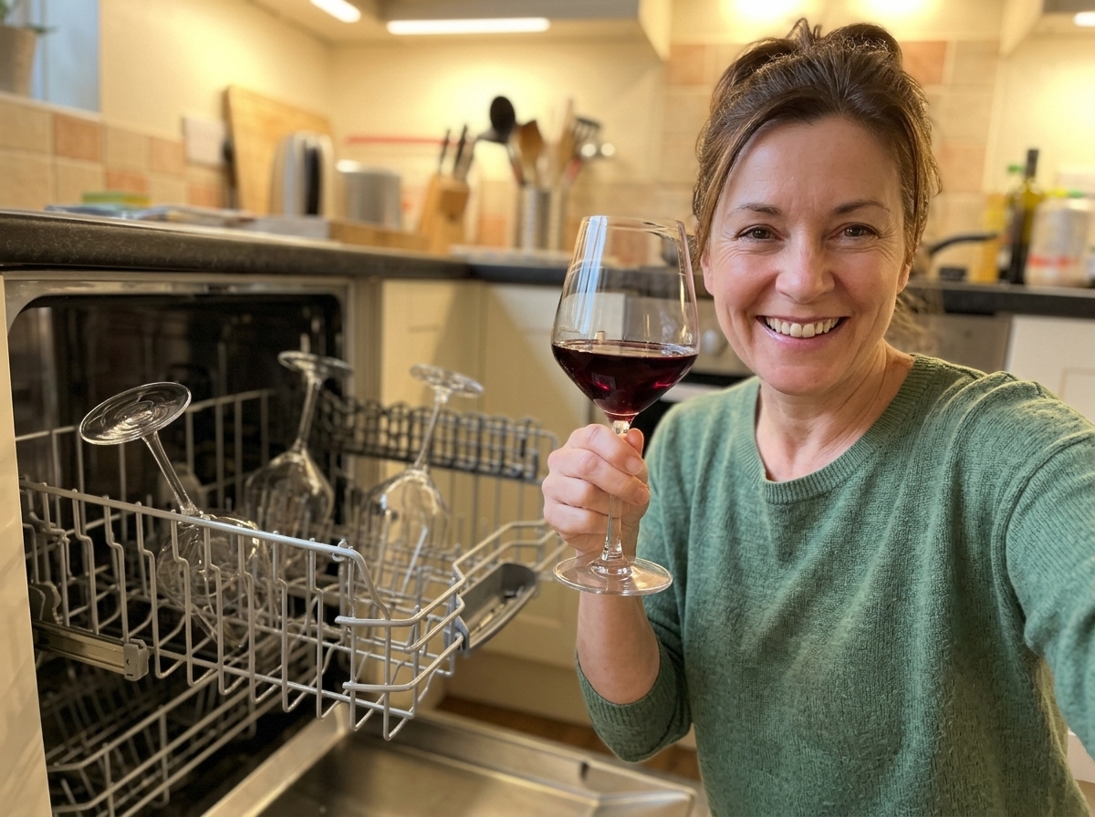 Customer photo of wine glasses in use