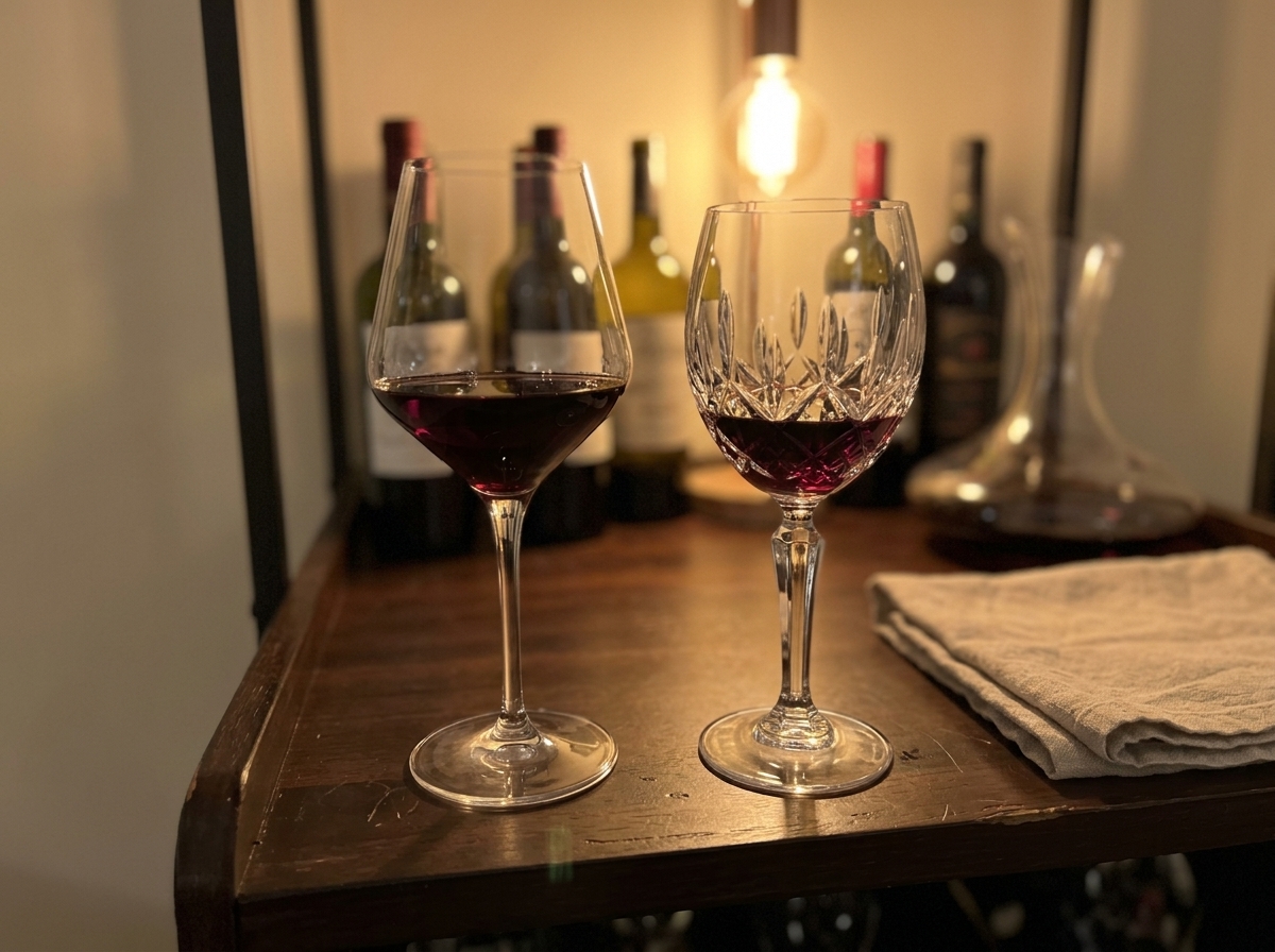 Customer photo of wine glasses in use