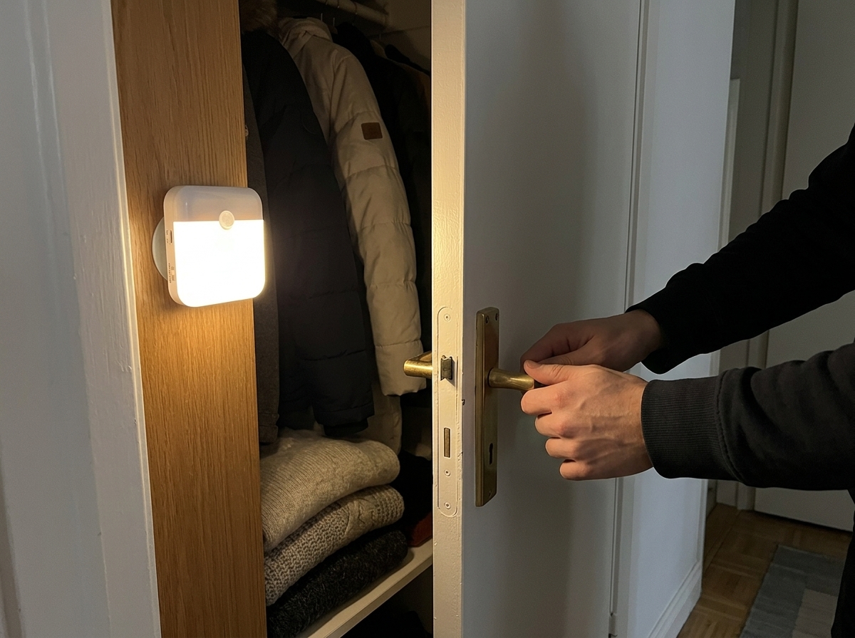 Customer photo of the motion sensor light installed in their home