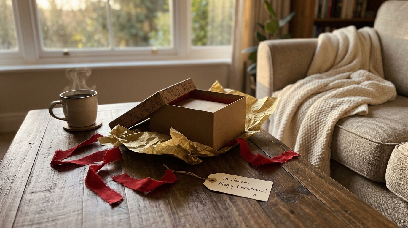 Premium gift box presentation with viewer and reel nested inside