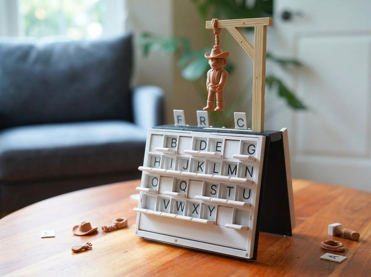 Setting up the secret word with letter tiles