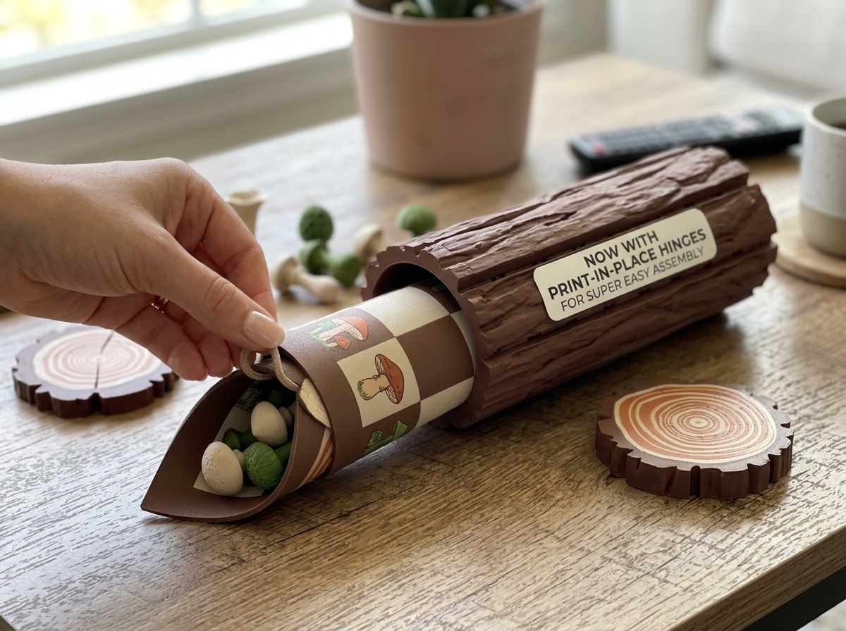 Unscrewing the end cap of the log