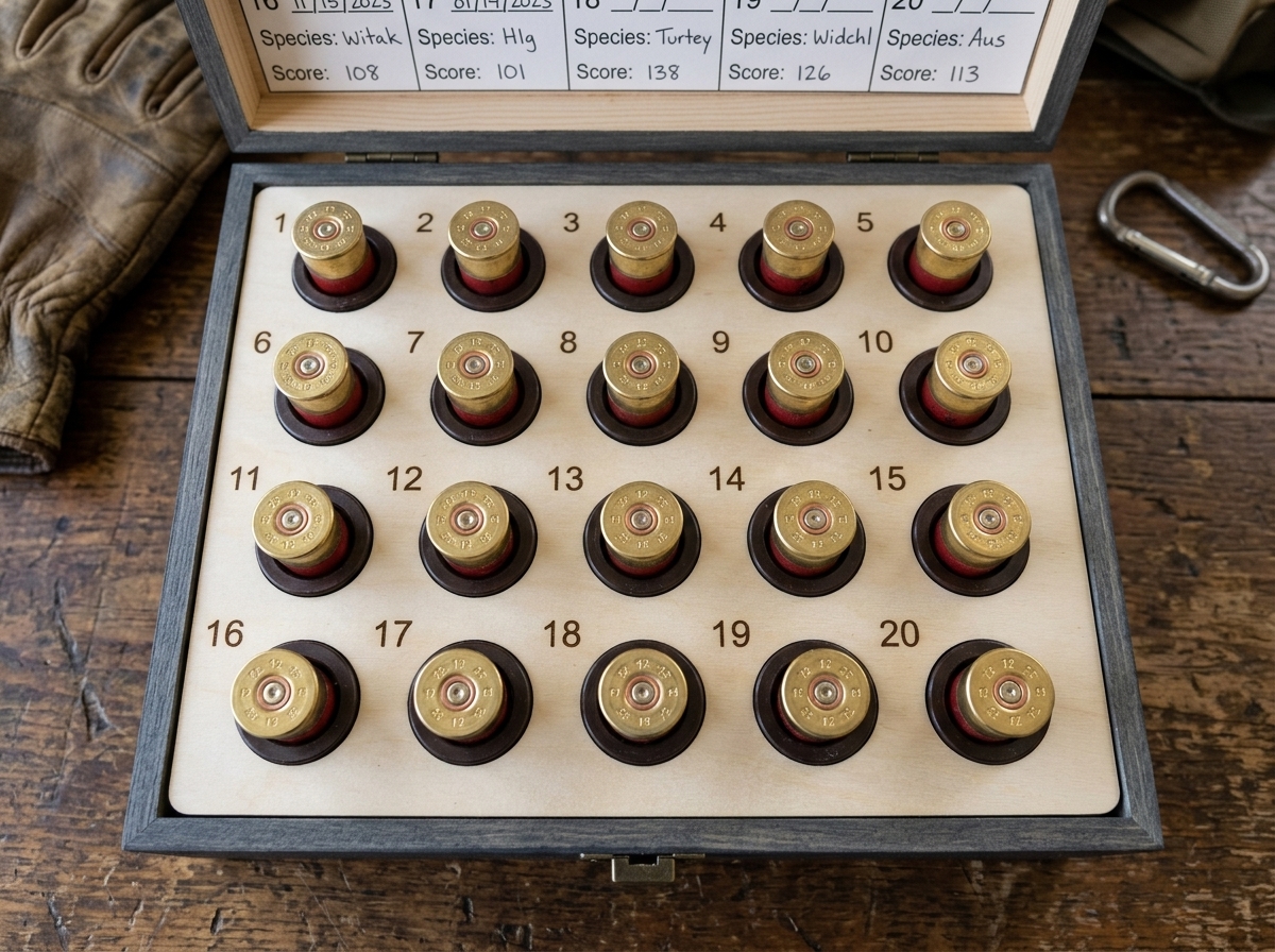 20 precision-cut shell slots
