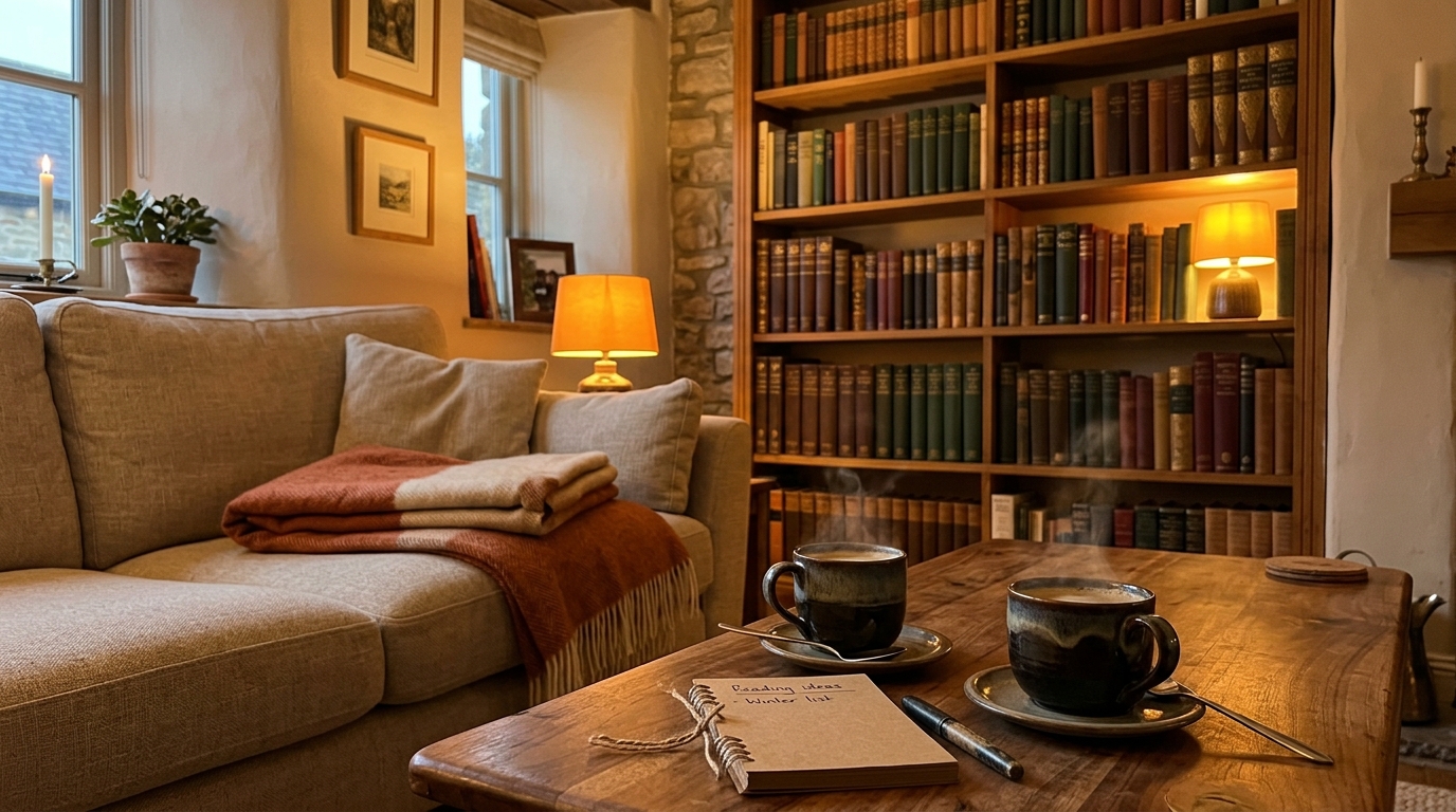 The Book Chess Set on a warm-lit bookshelf, a moment from a real home where it lives every day