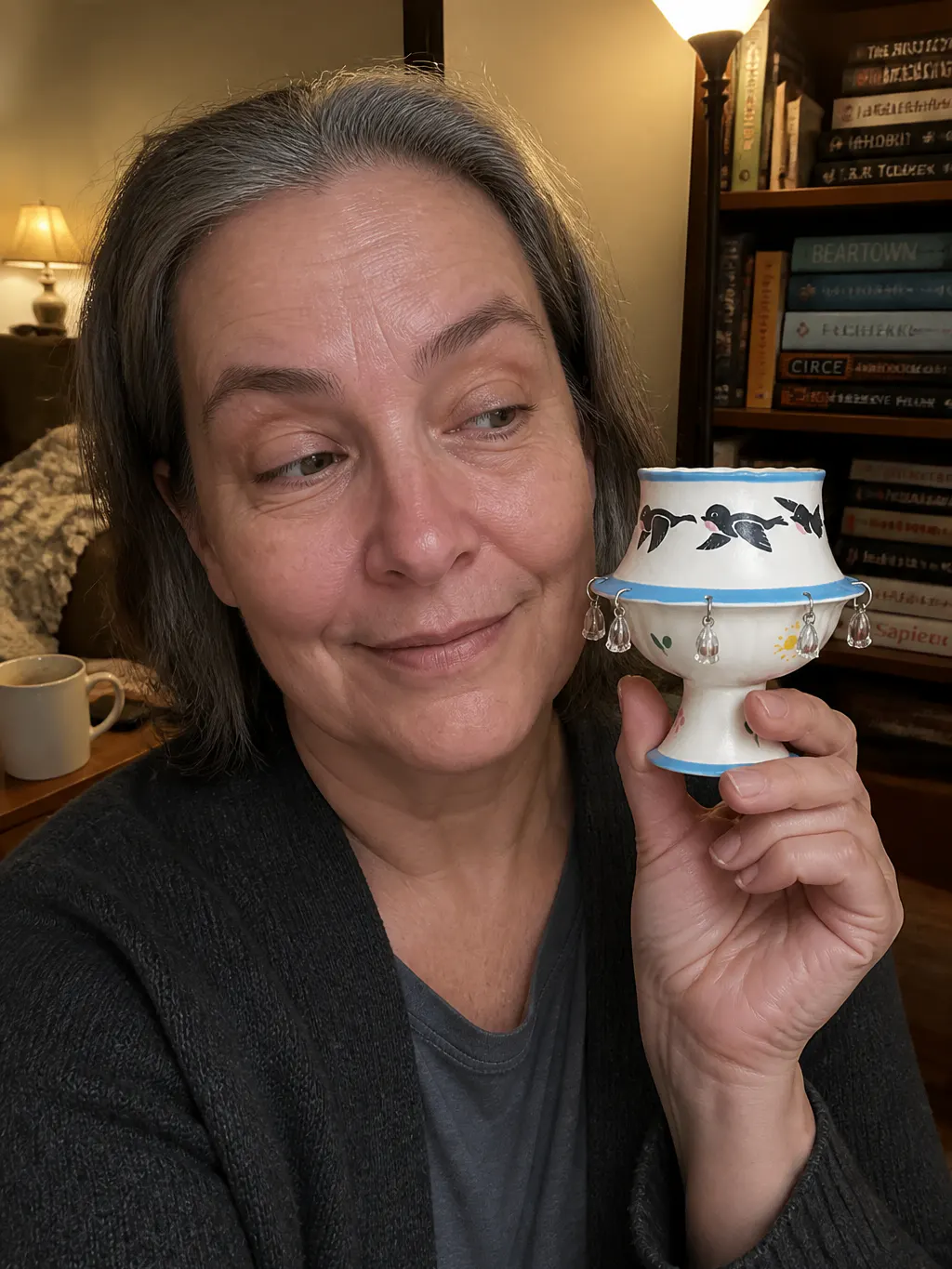 The ceramic cup on a customer's dining table