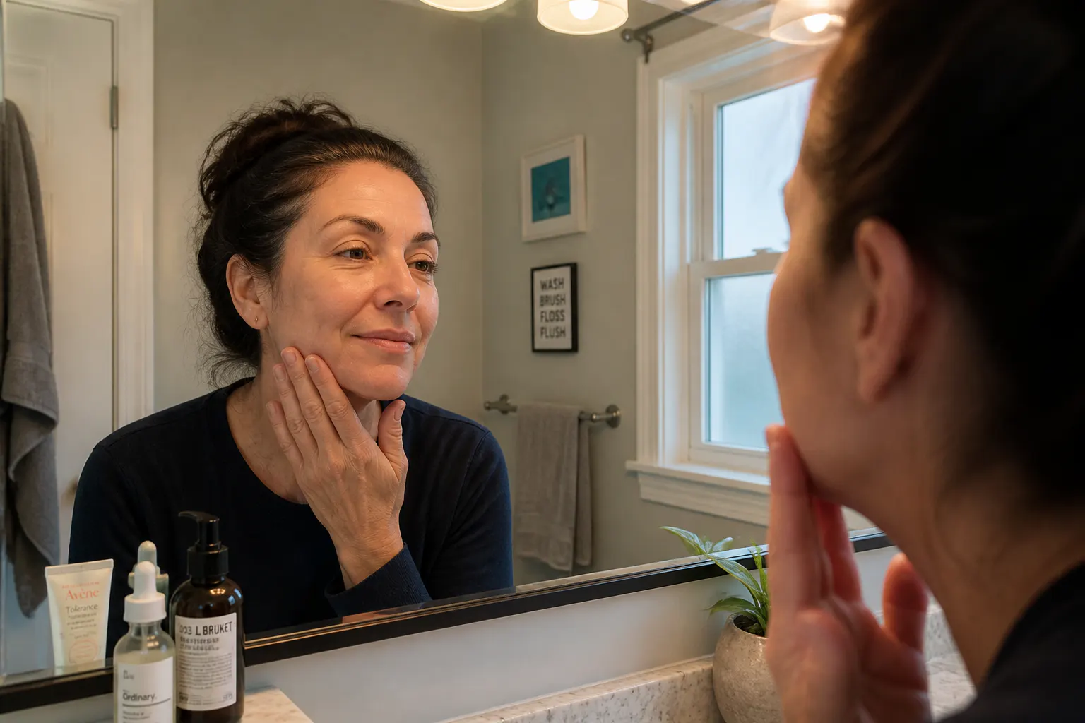 Balm applied to face and body